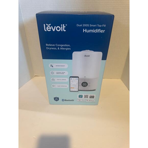 Levoit 200S Dual Smart Top Fill Humidifier: Cool Mist, Ultrasonic, No Filter, - Picture 4 of 5